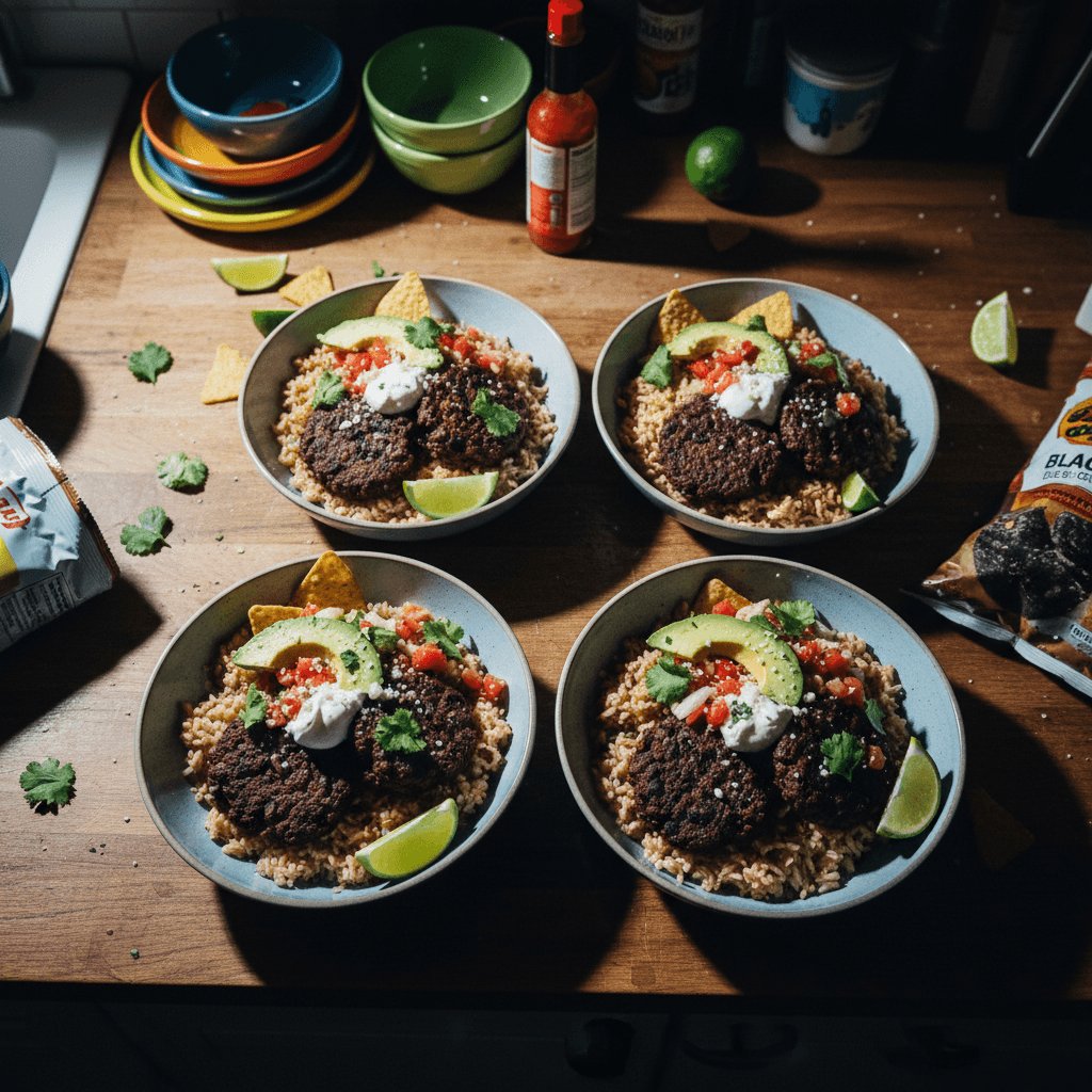 Trader Joe's Black Bean Burger Bowls