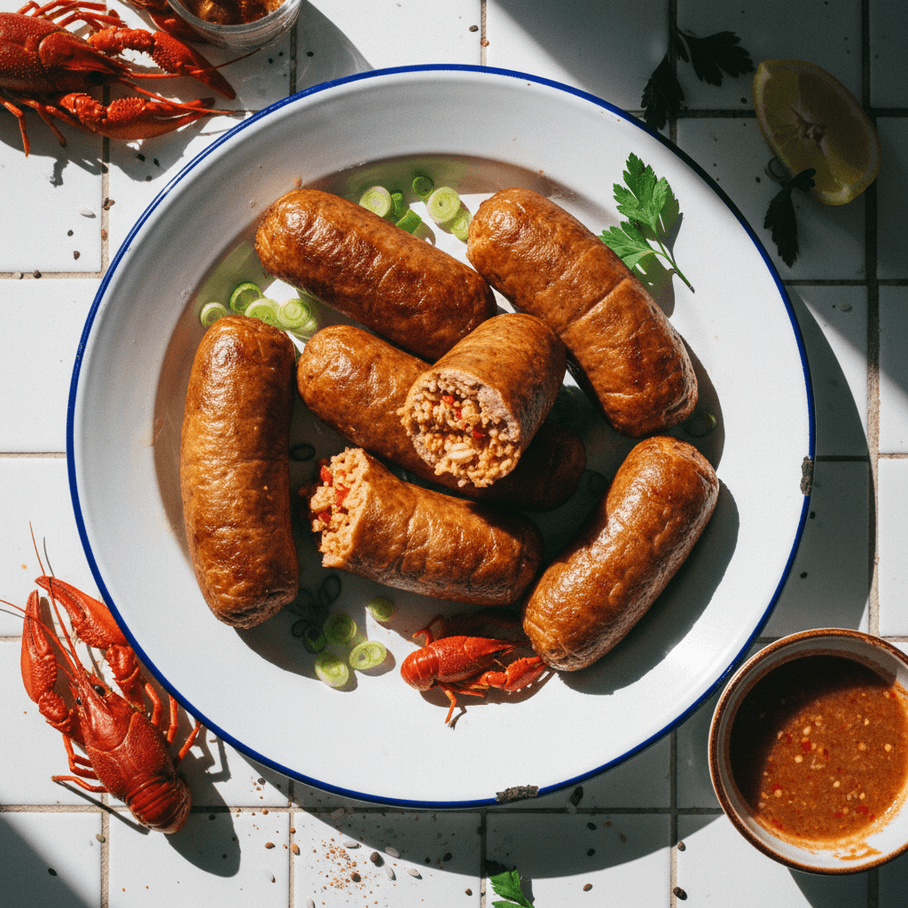 Smoked Crawfish Boudin
