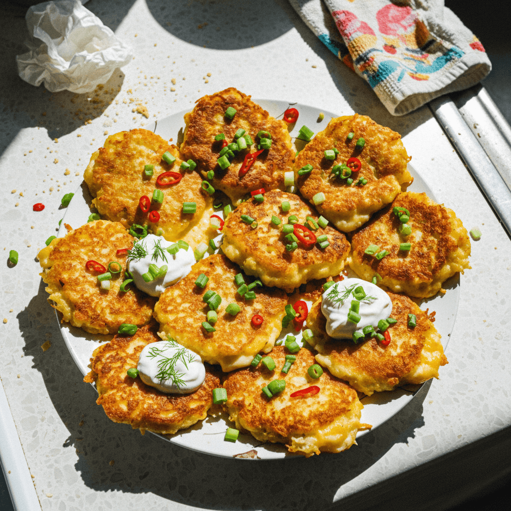 Cheesy Chorizo Stuffed Potato Flatbreads (Air Fryer)