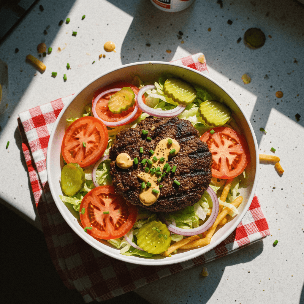 Classic Beef Burger Bowl