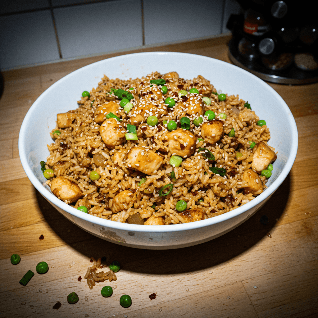 Honey Garlic Chicken Fried Rice
