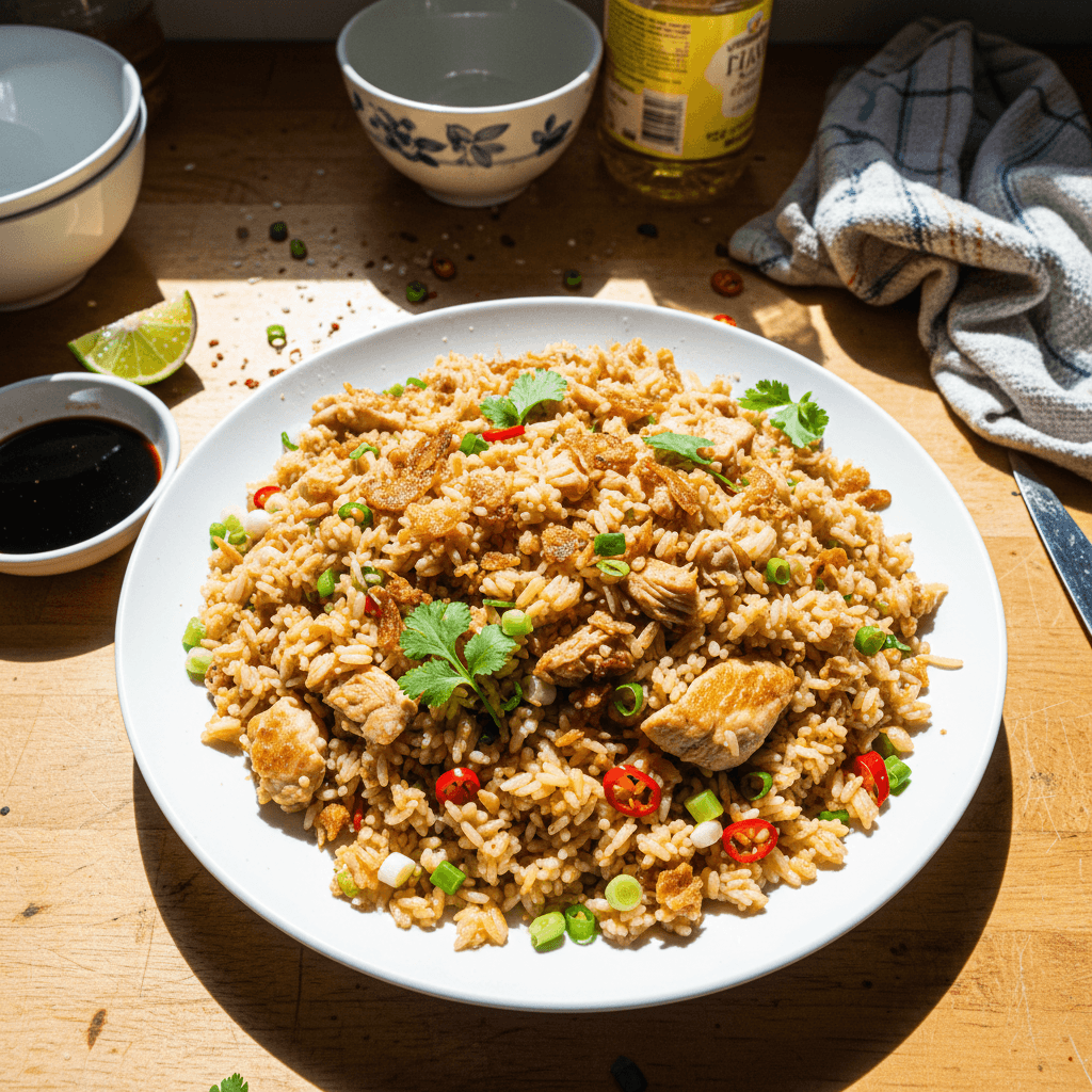 Salted Fish & Chicken Fried Rice (Cantonese Style)