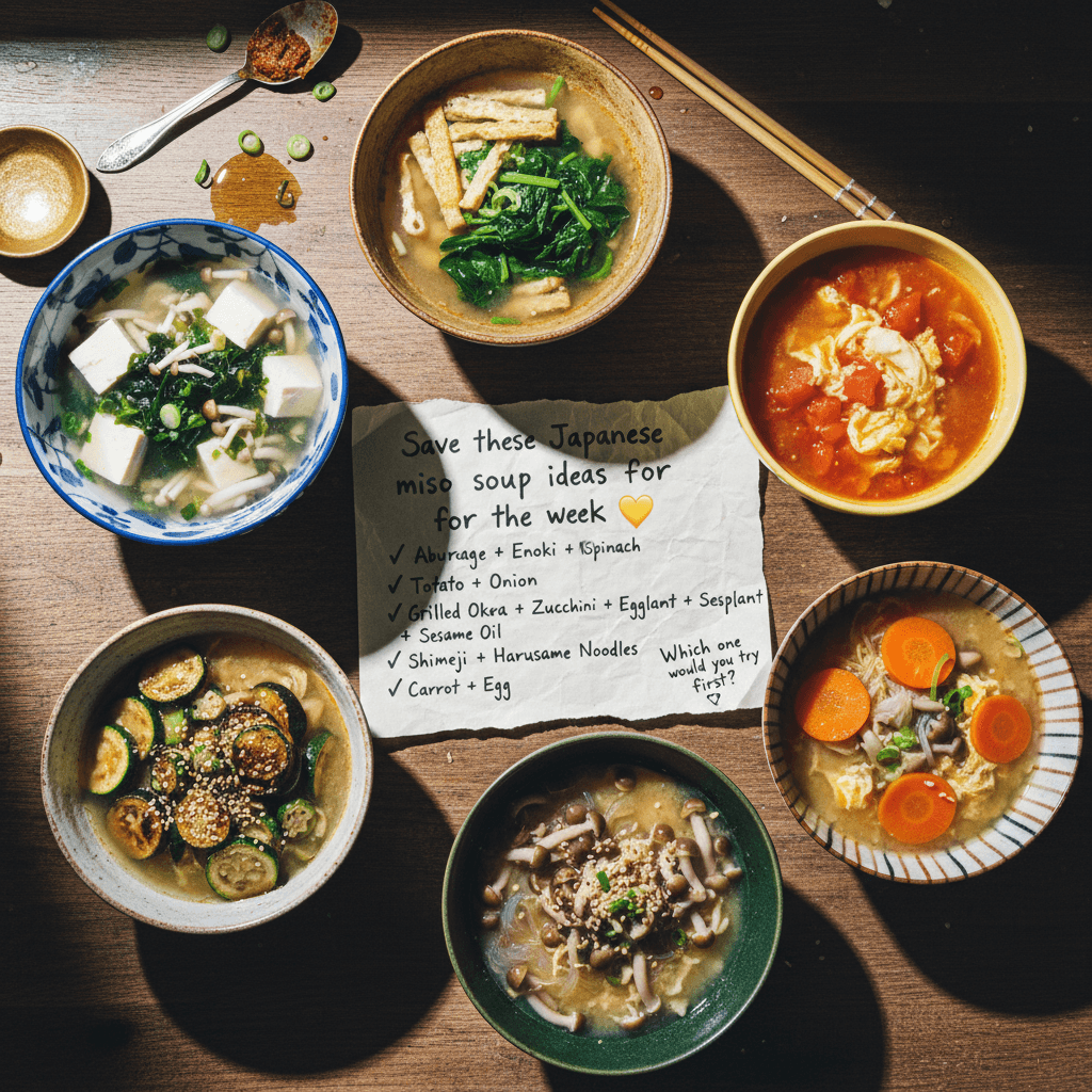 Japanese Miso Soup with Seven Combinations