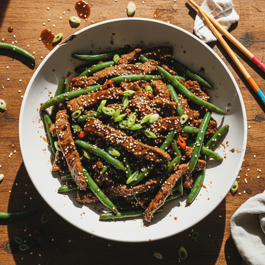 Garlic Beef and Green Bean Stir-Fry