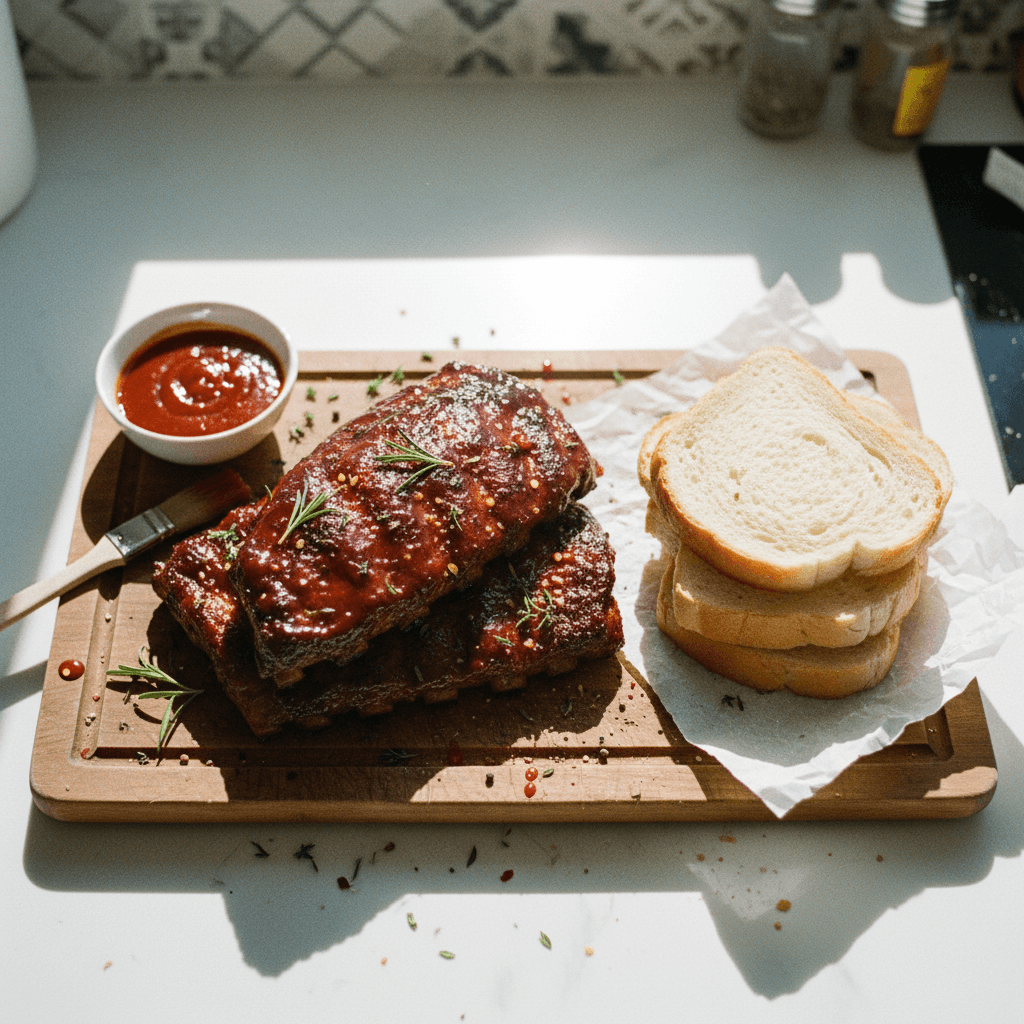 Oven Baked Ribs & Light Bread