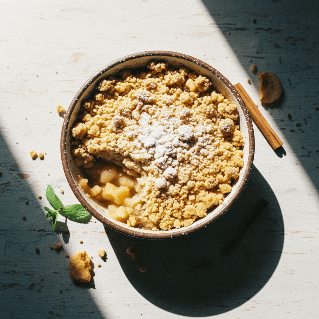 Baked Apple Crumble with Cinnamon