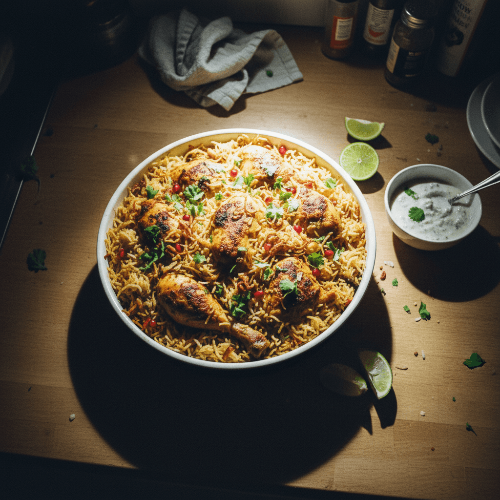 Oven-Baked Chicken Biryani