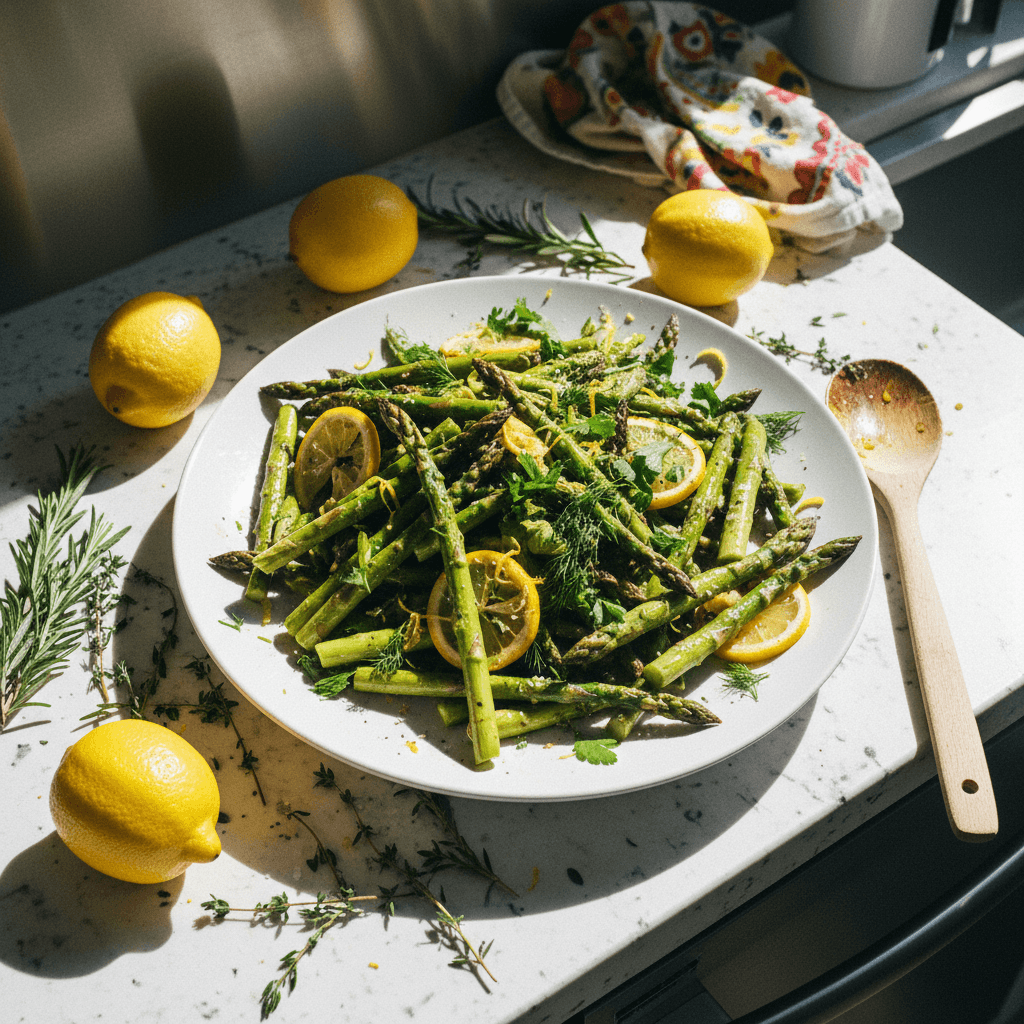 Lemon Herb Roasted Asparagus