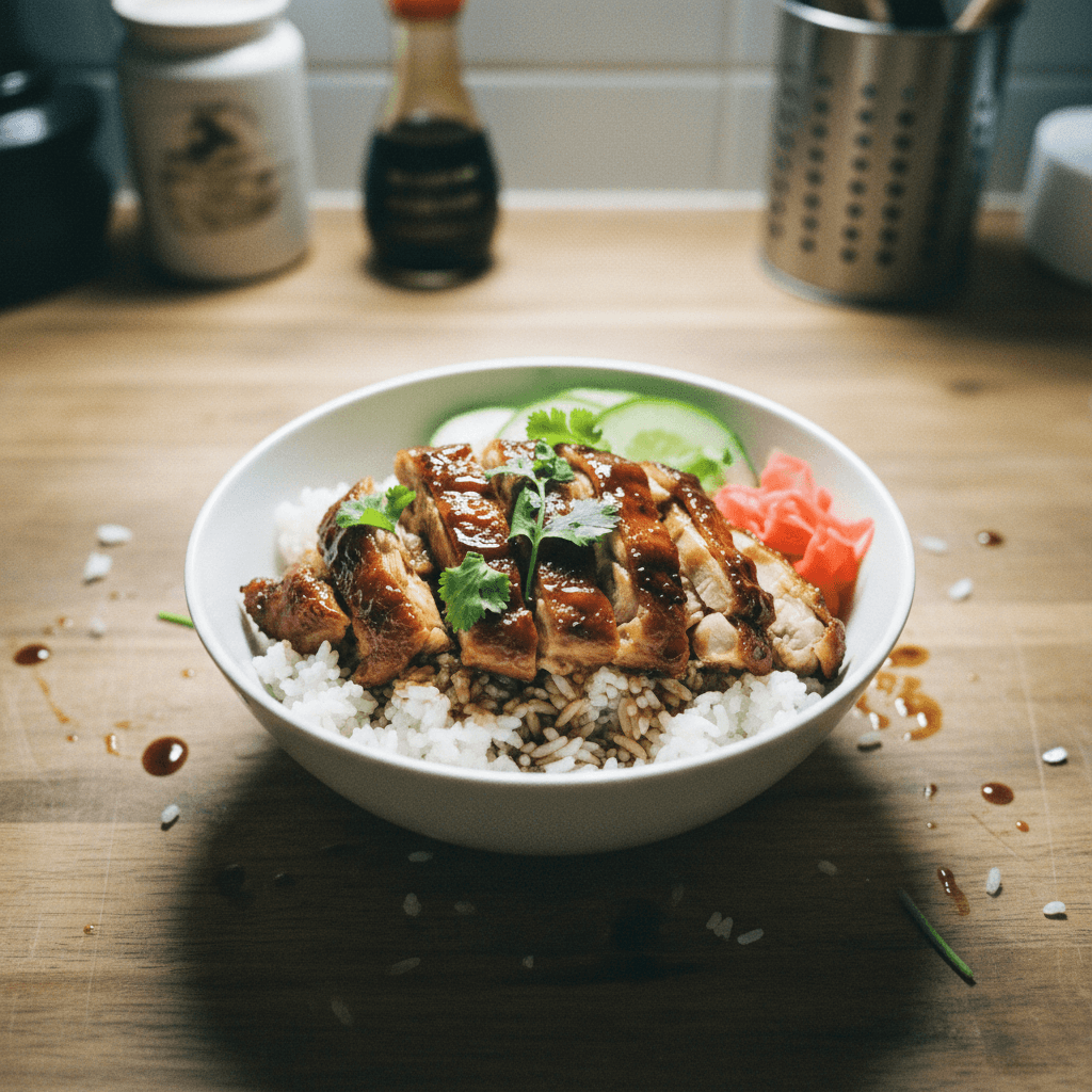 Ah Ma's Chicken Char Siew Rice (阿嬷鸡肉叉烧饭)