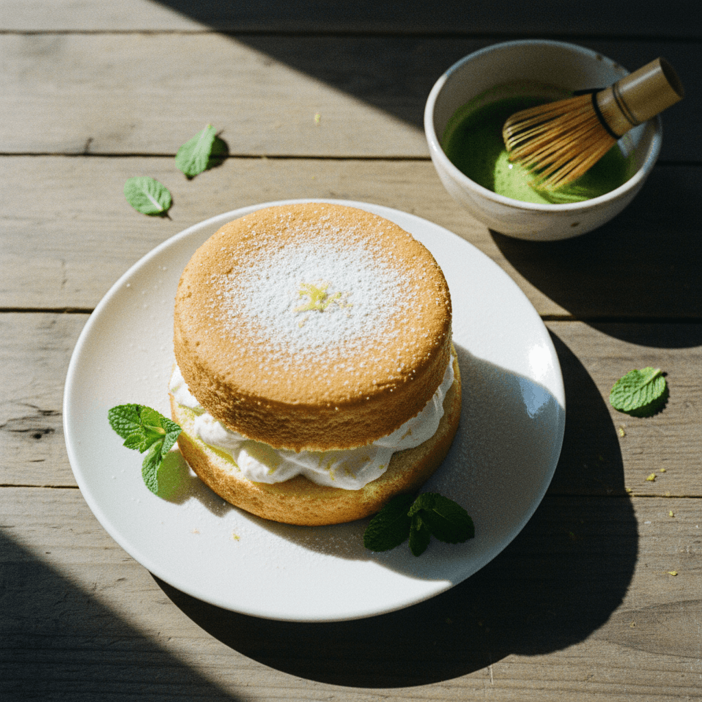 Japanese Cotton Sponge Cake with Yogurt Cream Filling