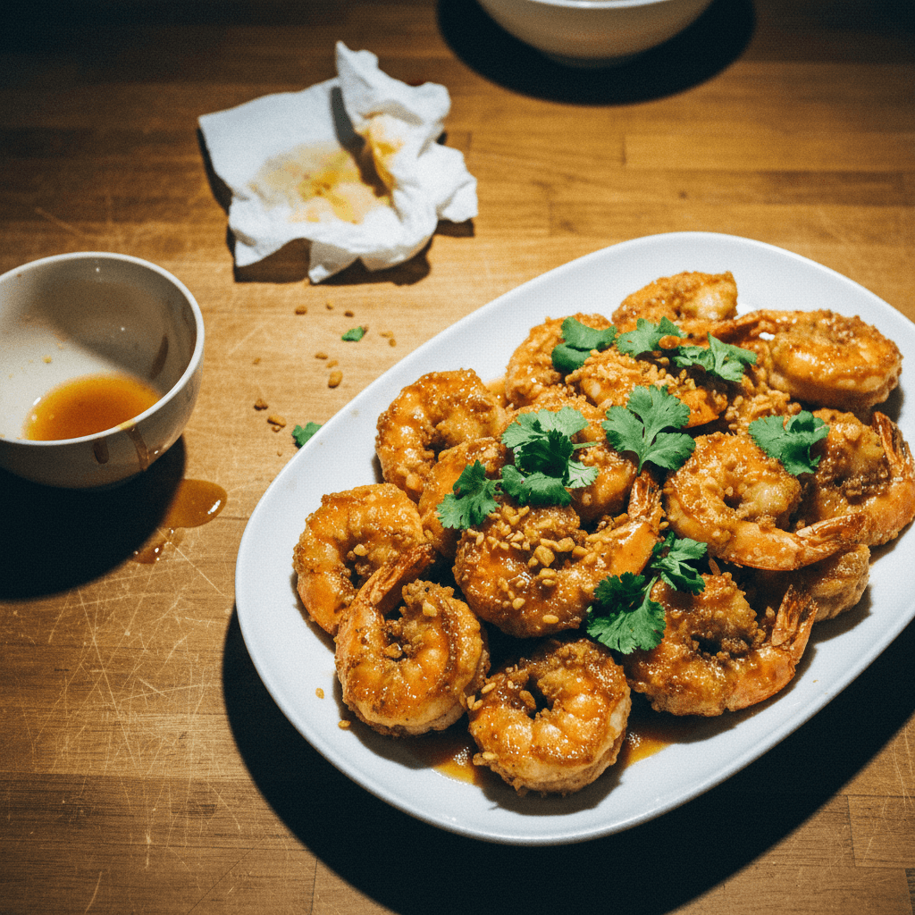 Crispy Fish Sauce Garlic Prawns
