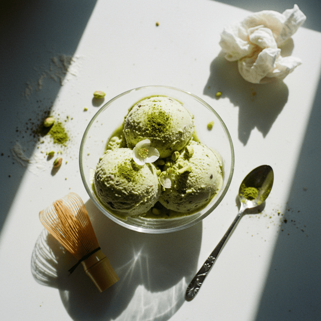 Molly Tea Inspired Jasmine Matcha Gelato