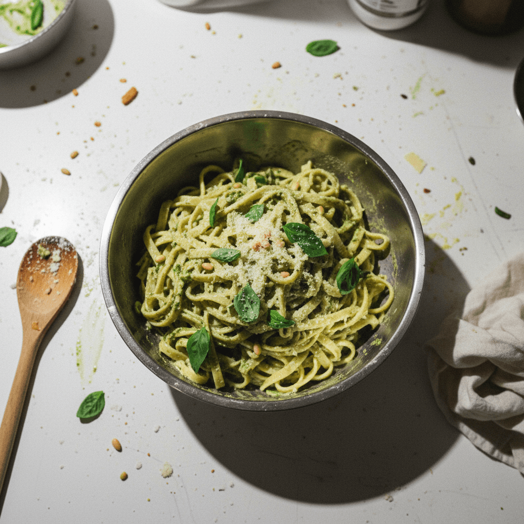 Creamy Pesto Alfredo Pasta