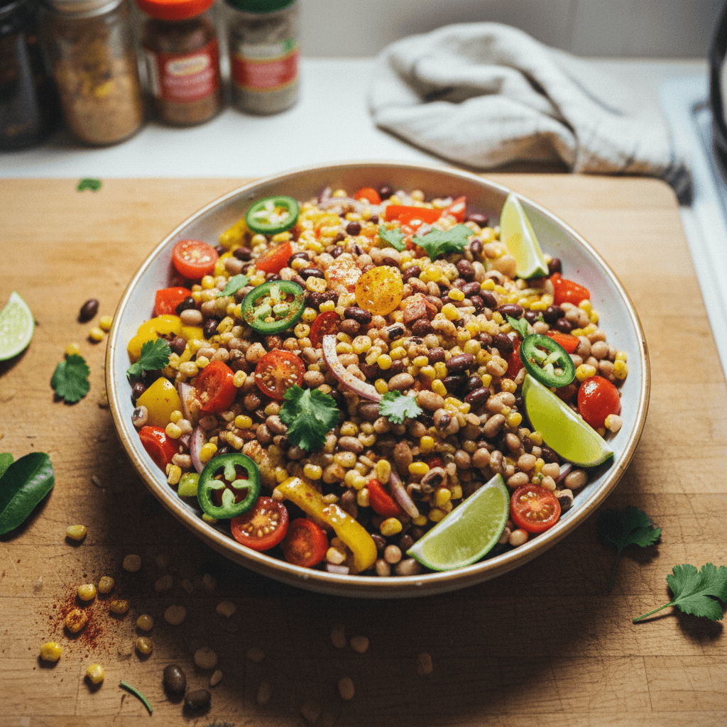 Pearl Couscous Salad with Beans