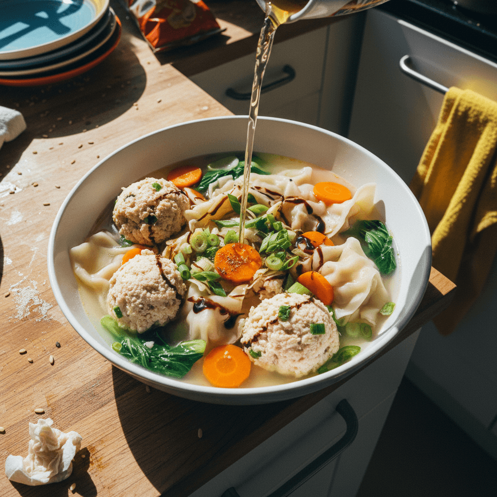 Deconstructed Wonton Soup
