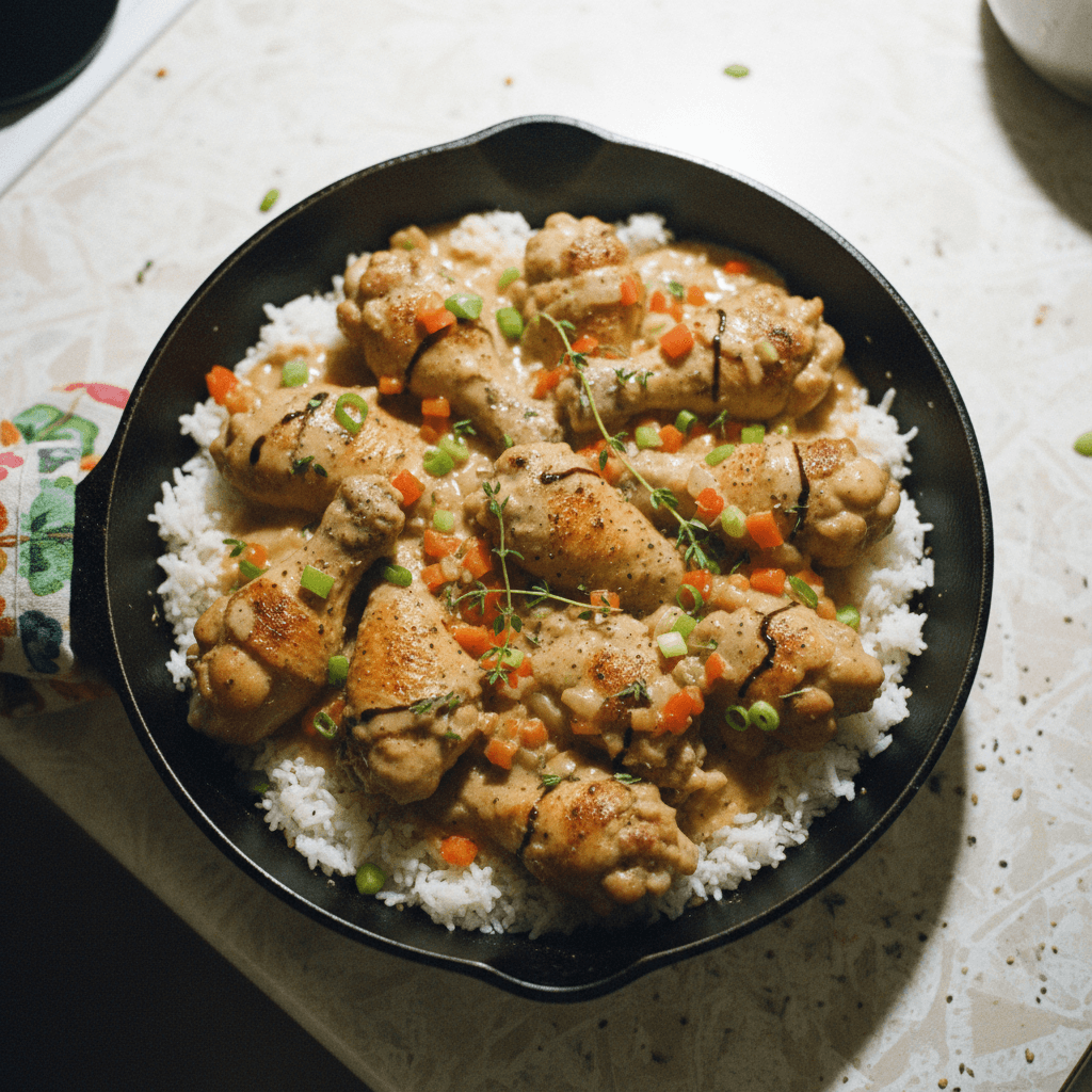 Smothered Chicken & Rice