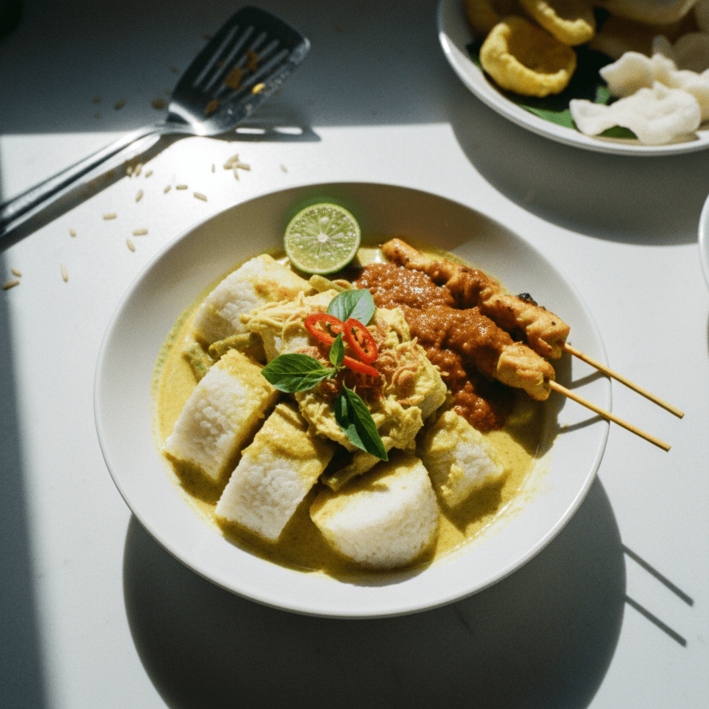 Lontong (Indonesian Compressed Rice Cake)