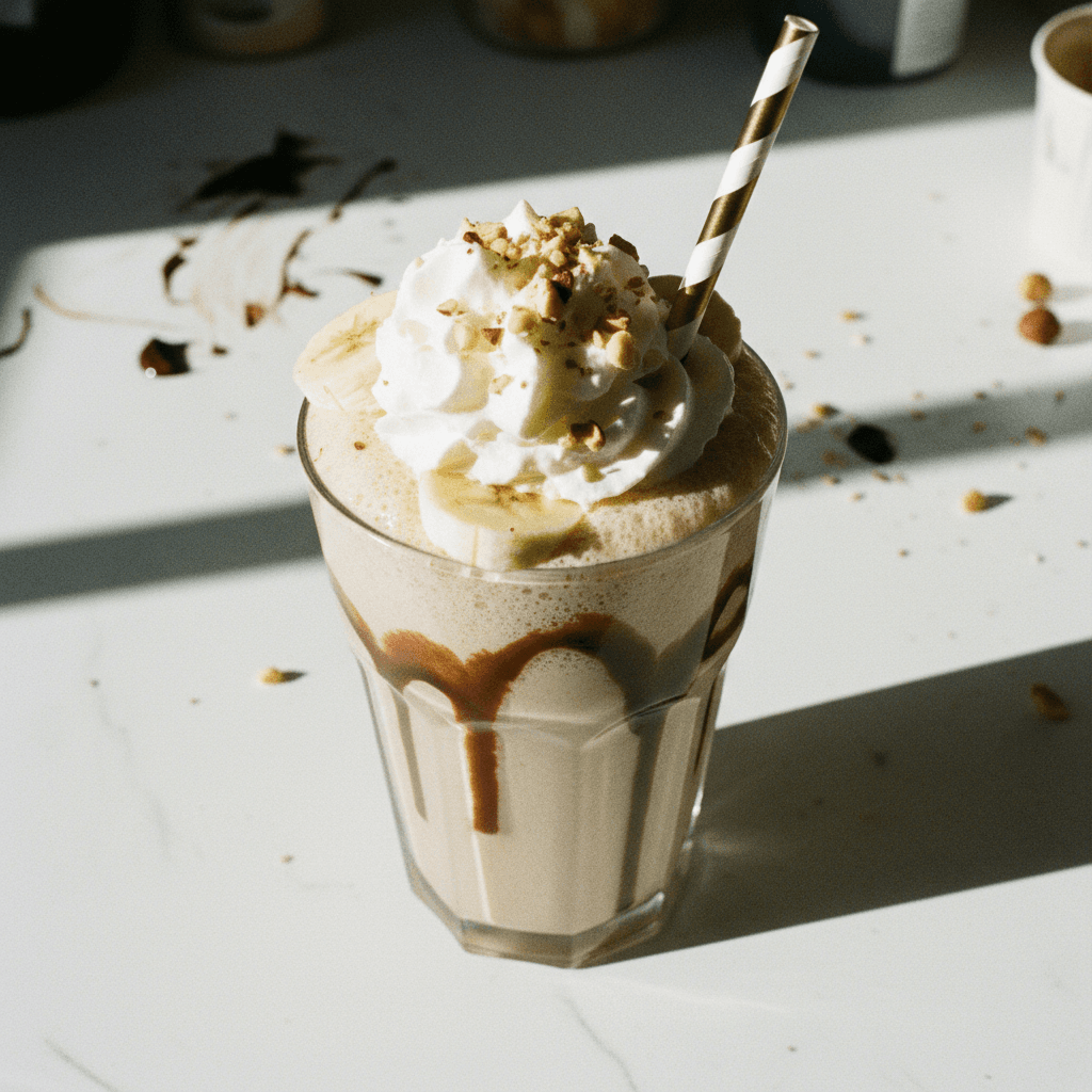 Hazelnut Chocolate with Banana Milkshake