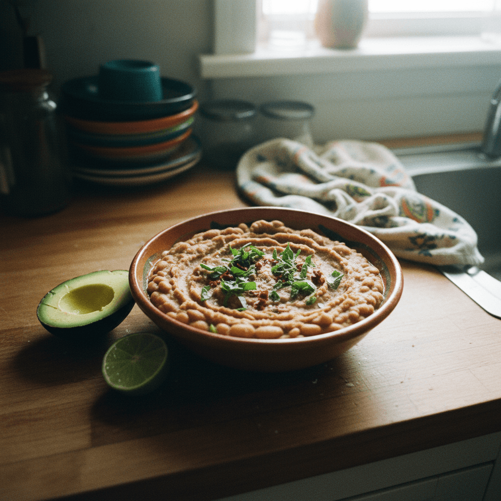 Homemade Plant-Based Refried Beans