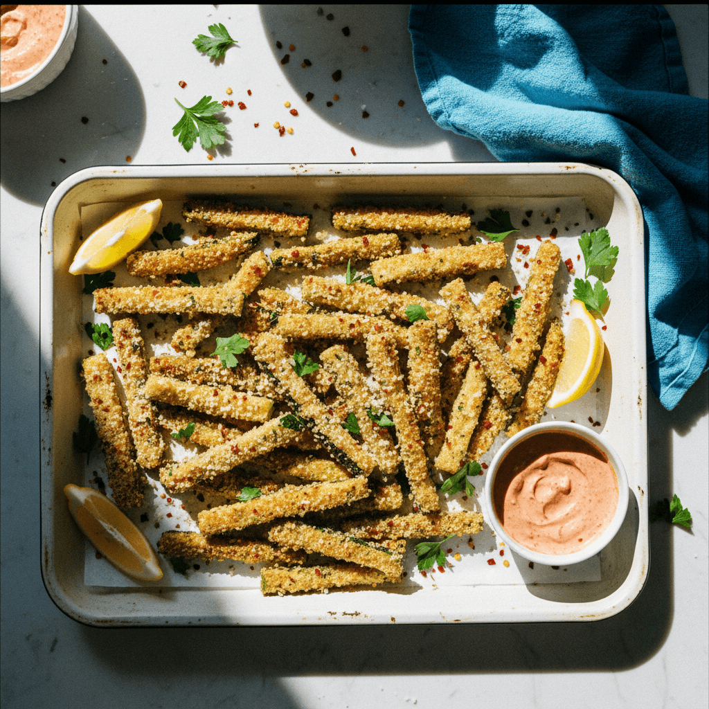 Crispy Parmesan Zucchini Fries