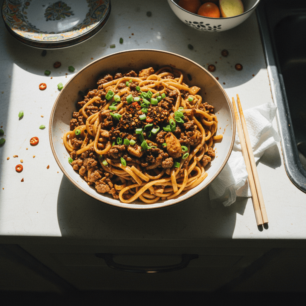 Mongolian Meaty Noodles