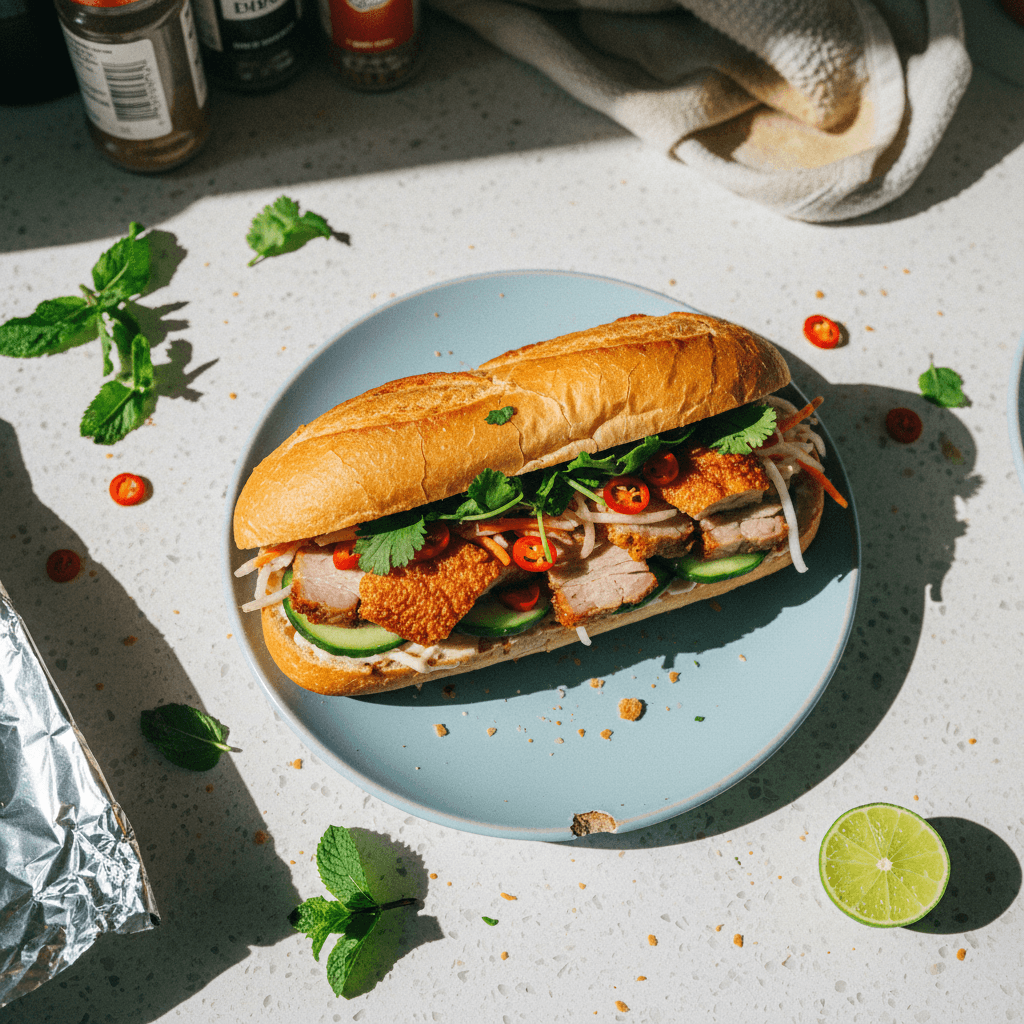 Banh Mi with Crispy Roast Pork