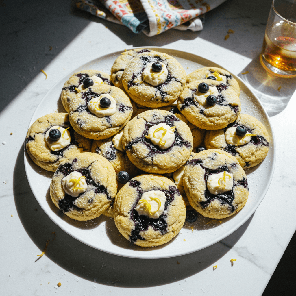 Lemon Blueberry Cheesecake Cookies