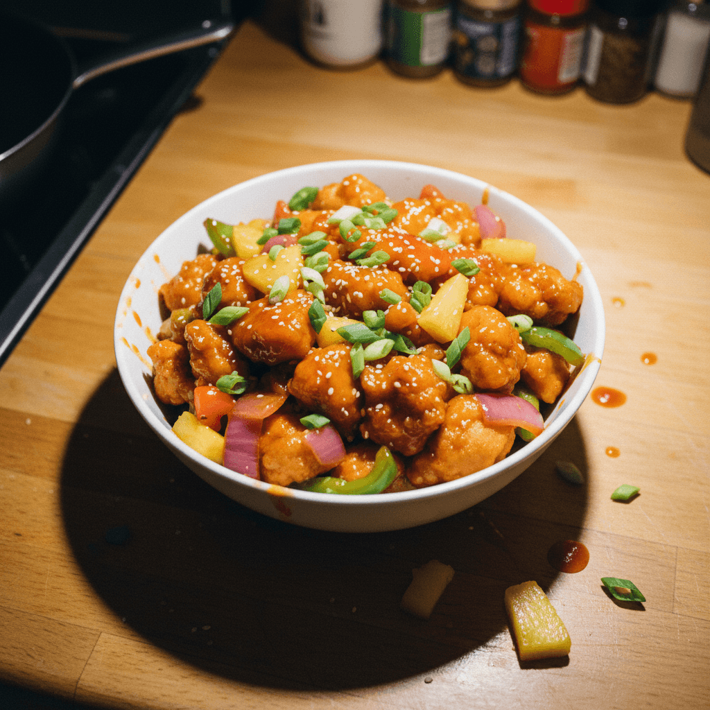 Air Fried Sweet & Sour Chicken