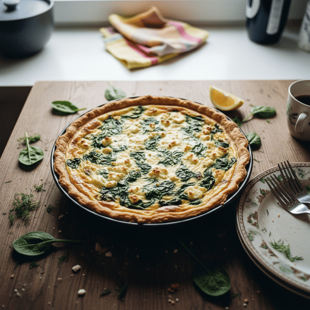 Spinach and Feta Quiche