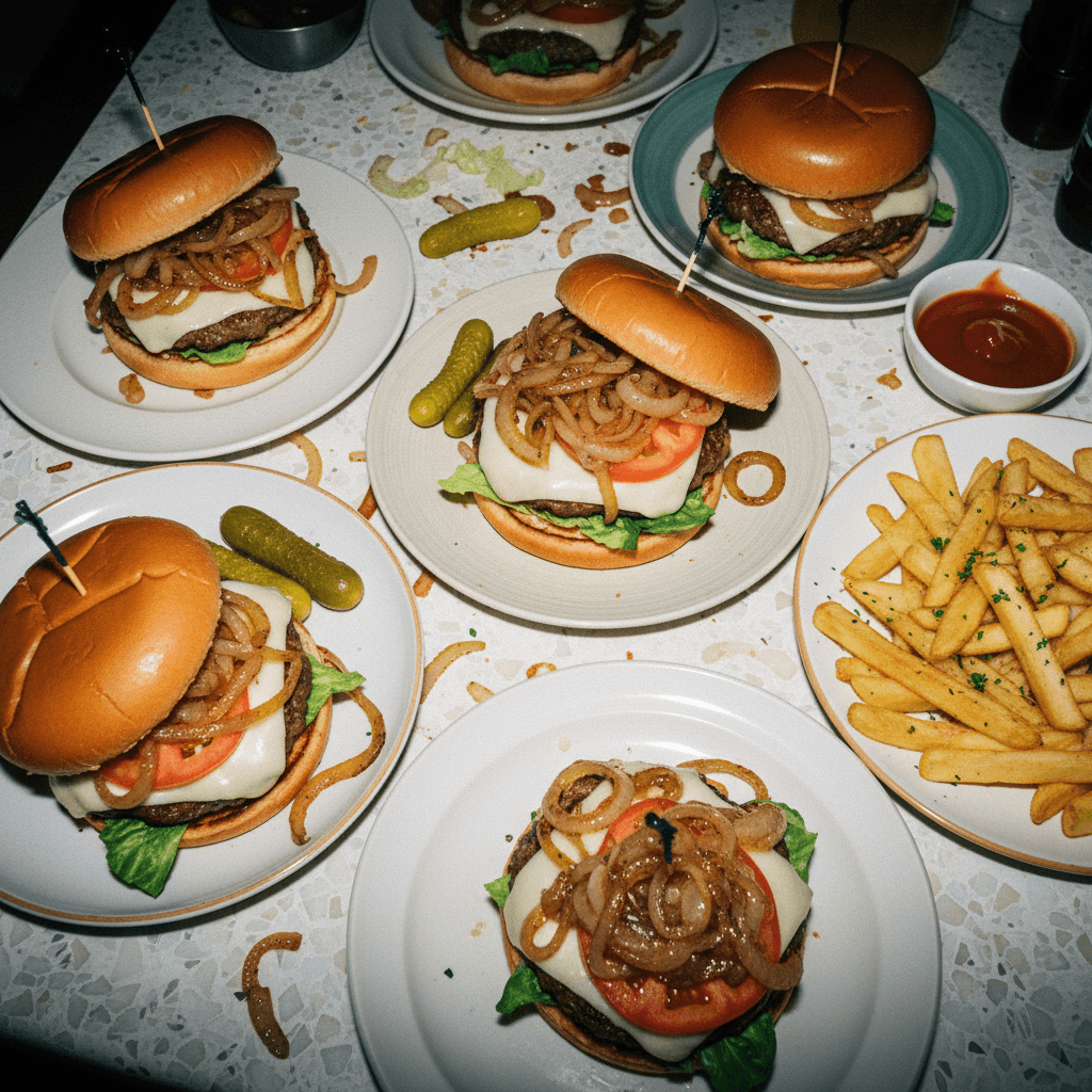 Classic Beef Burgers with Caramelized Onions