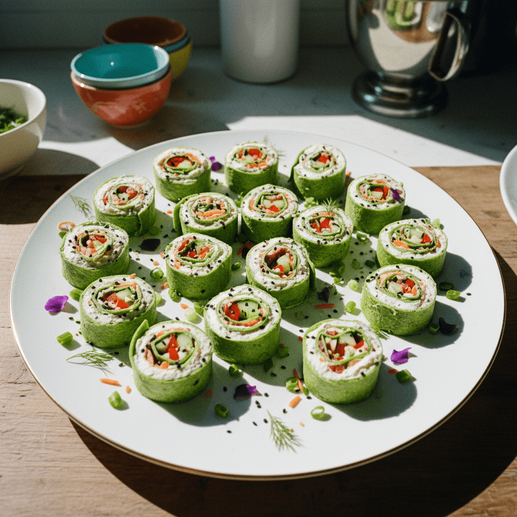 Cream Cheese Veggie Pinwheels