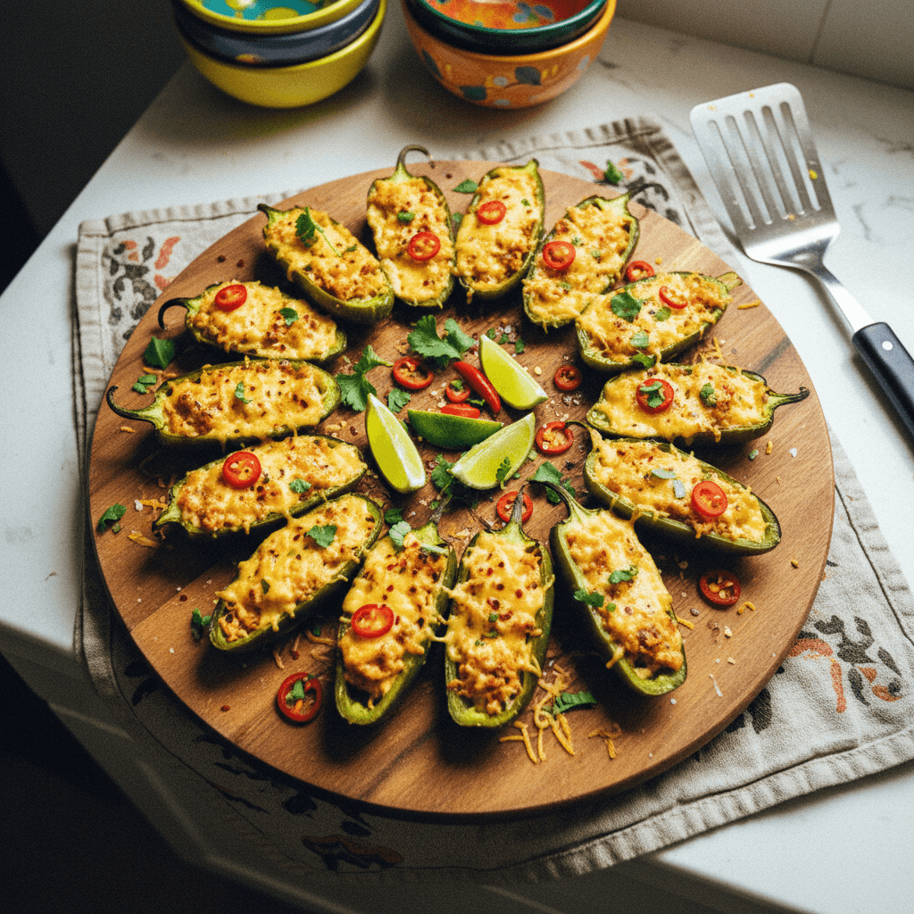 Spicy Cheese Stuffed Jalapeños