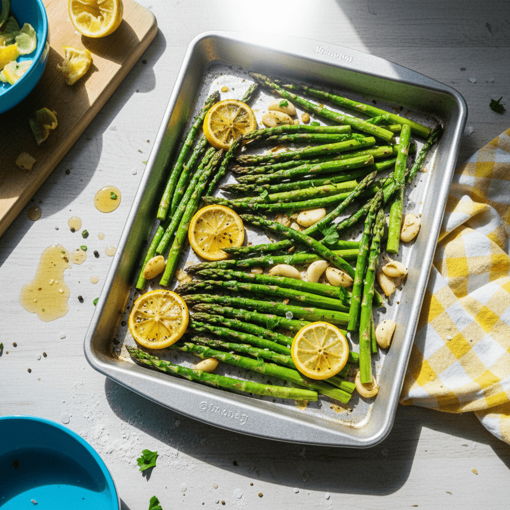 Roasted Lemon Garlic Asparagus