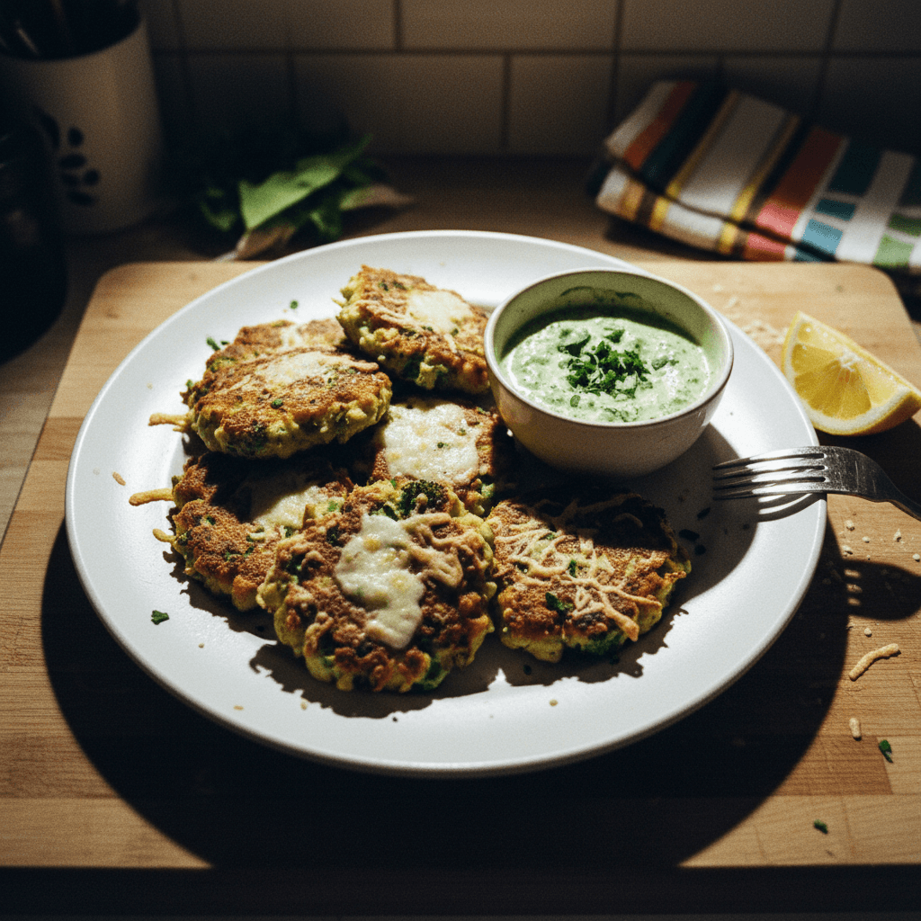 Low Carb 4-Ingredient Broccoli Chicken Fritters