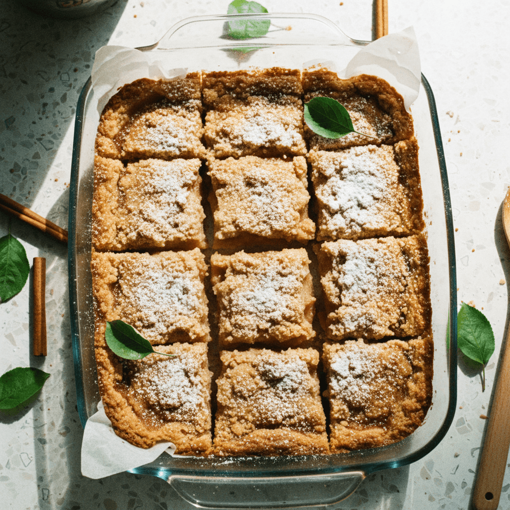Cinnamon Apple Crumble Bars
