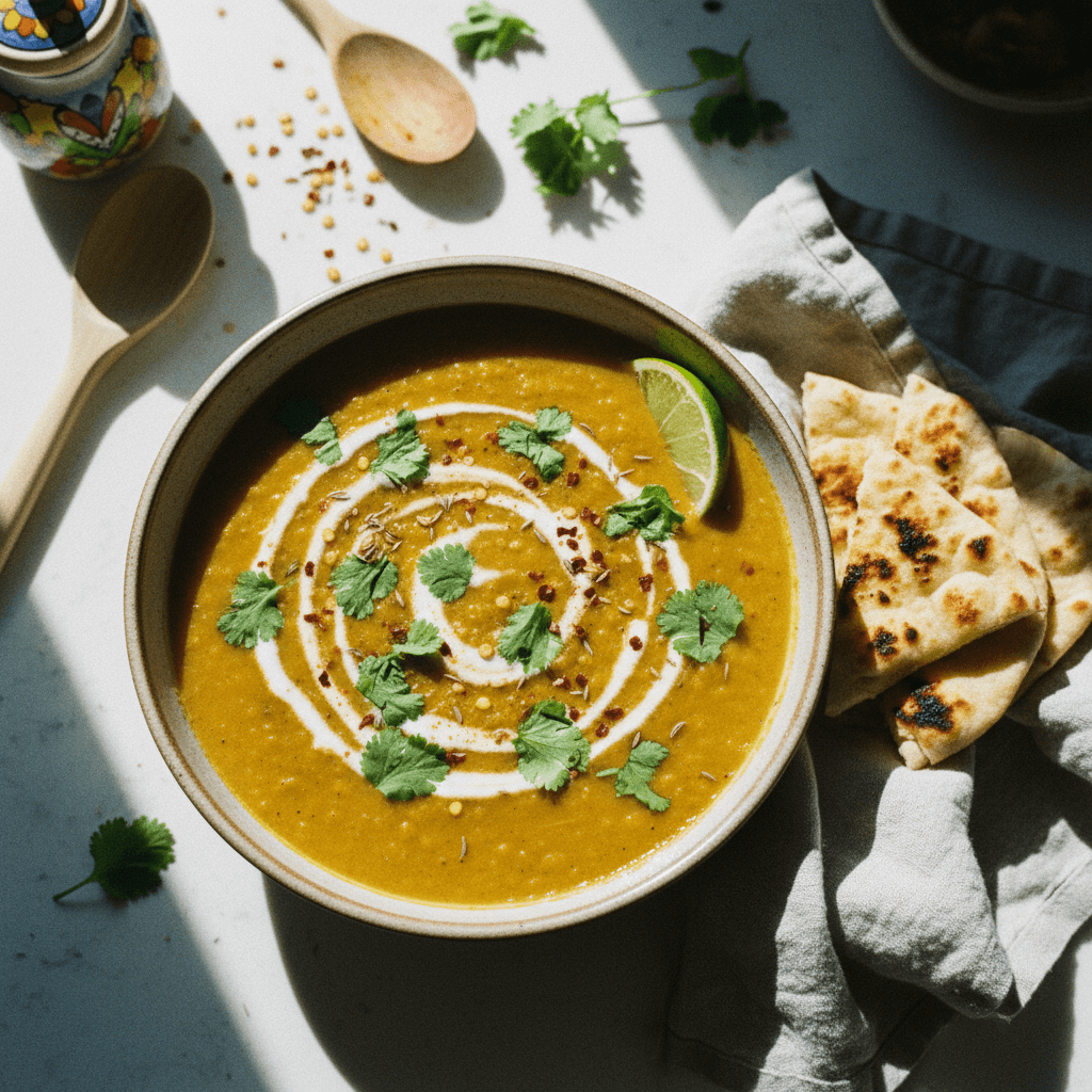 Creamy Curried Lentil Soup