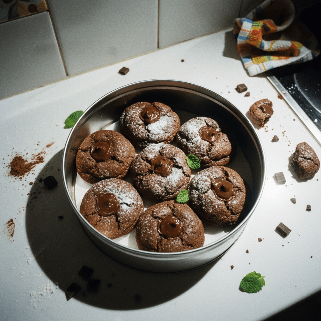 Eggless Chocolate Cookie Tin