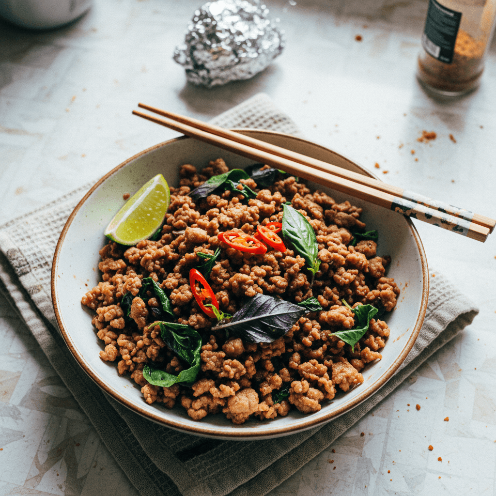 Wolf's Wok Street Holy Basil Pork Stir-Fry