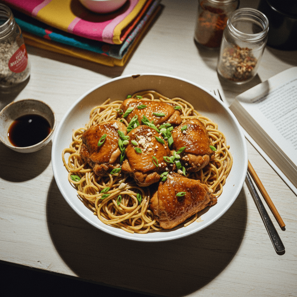 Soy Sauce Chicken and Noodles
