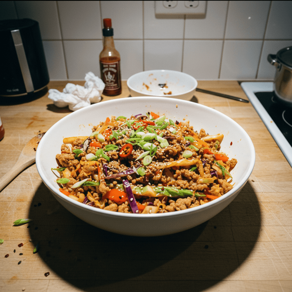 Spicy Ground Pork and Cabbage Stir-Fry