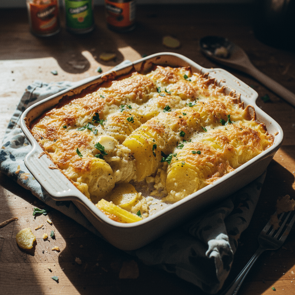 Hasselback Potato Gratin