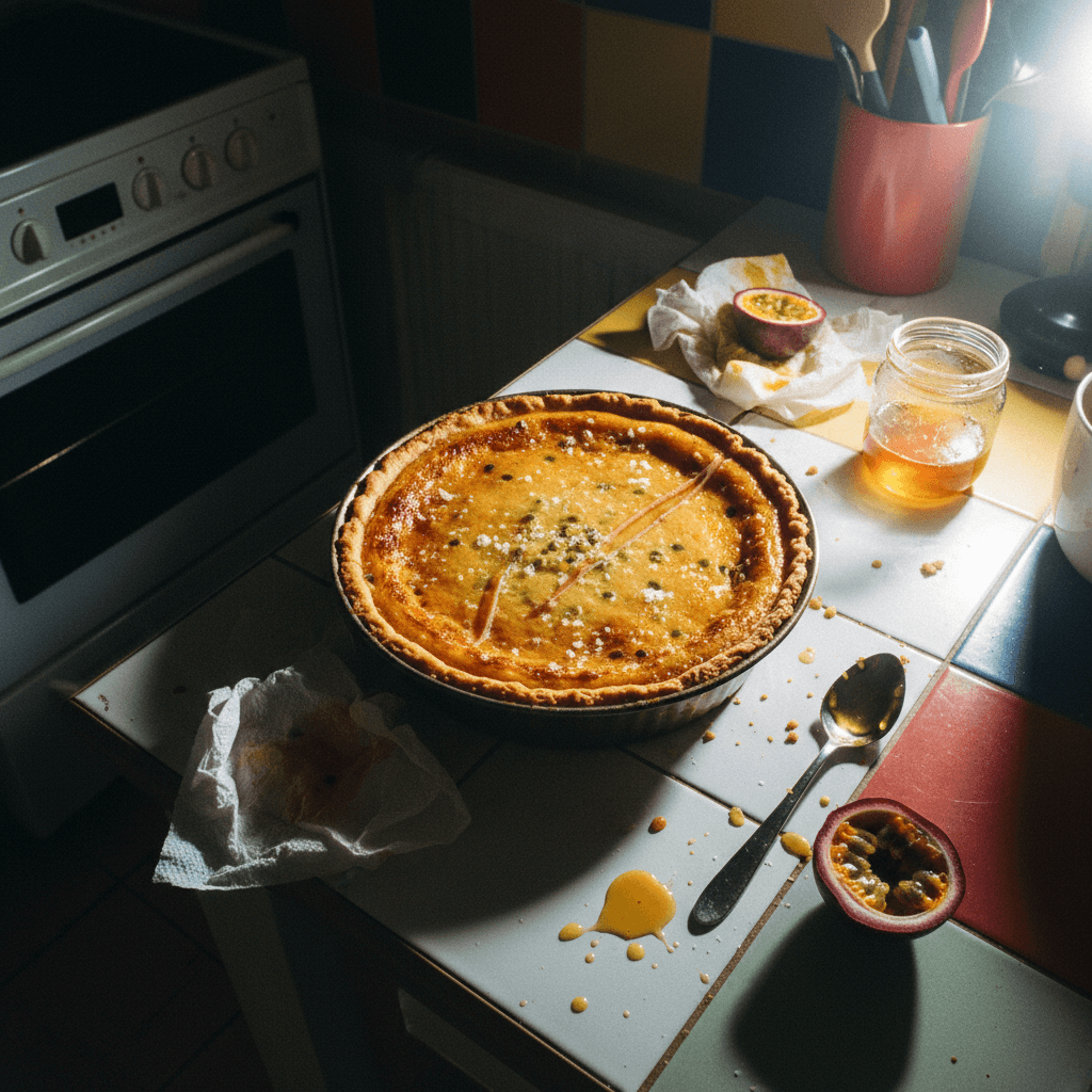 Salty Passionfruit Honey Pie