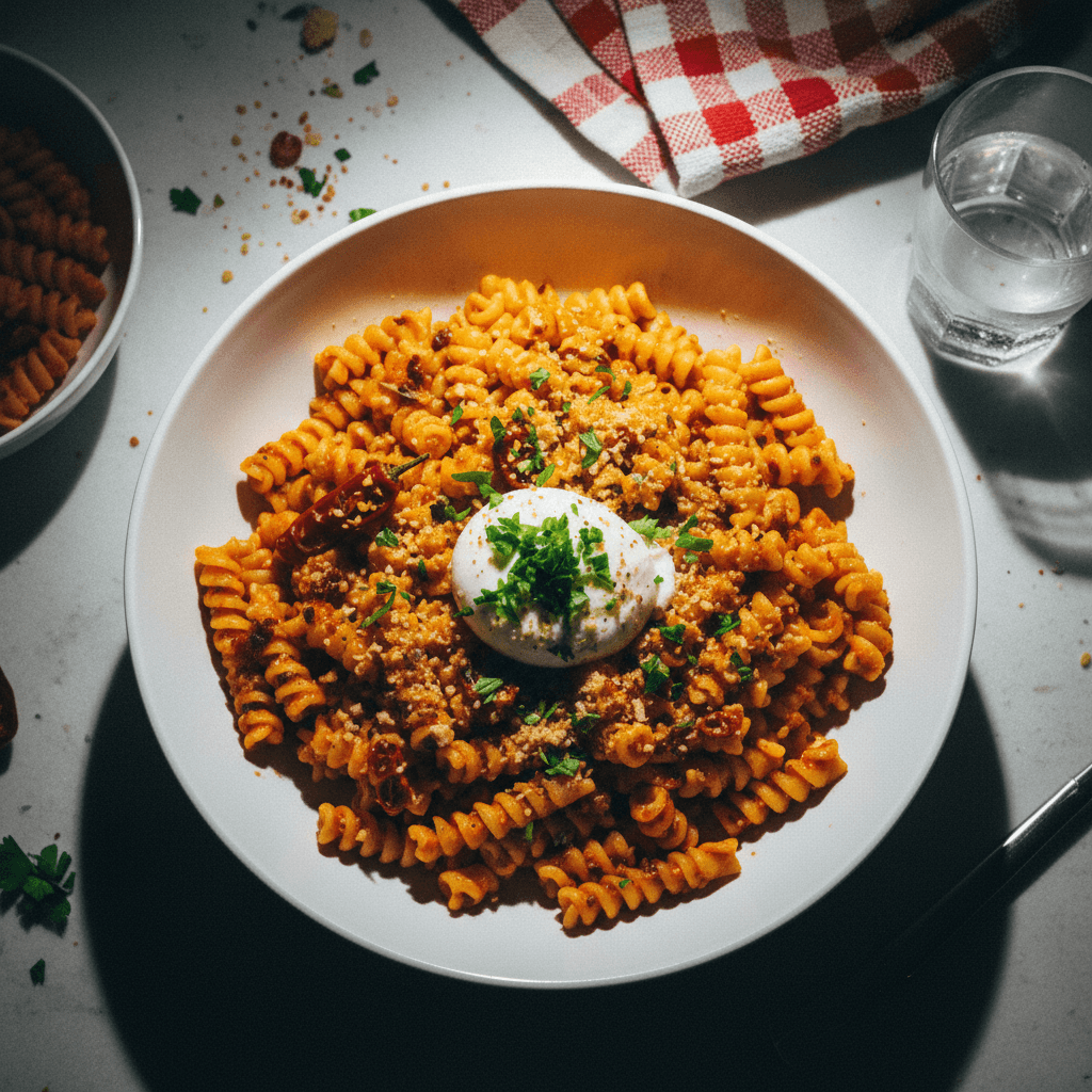 Creamy Calabrian Chili Rigatoni