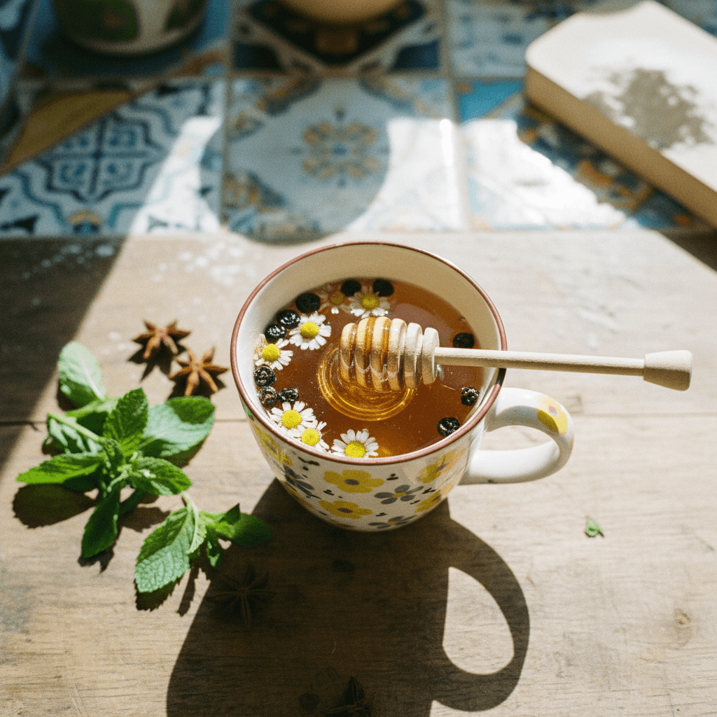 Warm Chamomile Elderberry Brew
