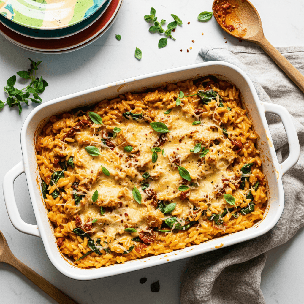 Dump & Bake Marry Me Orzo