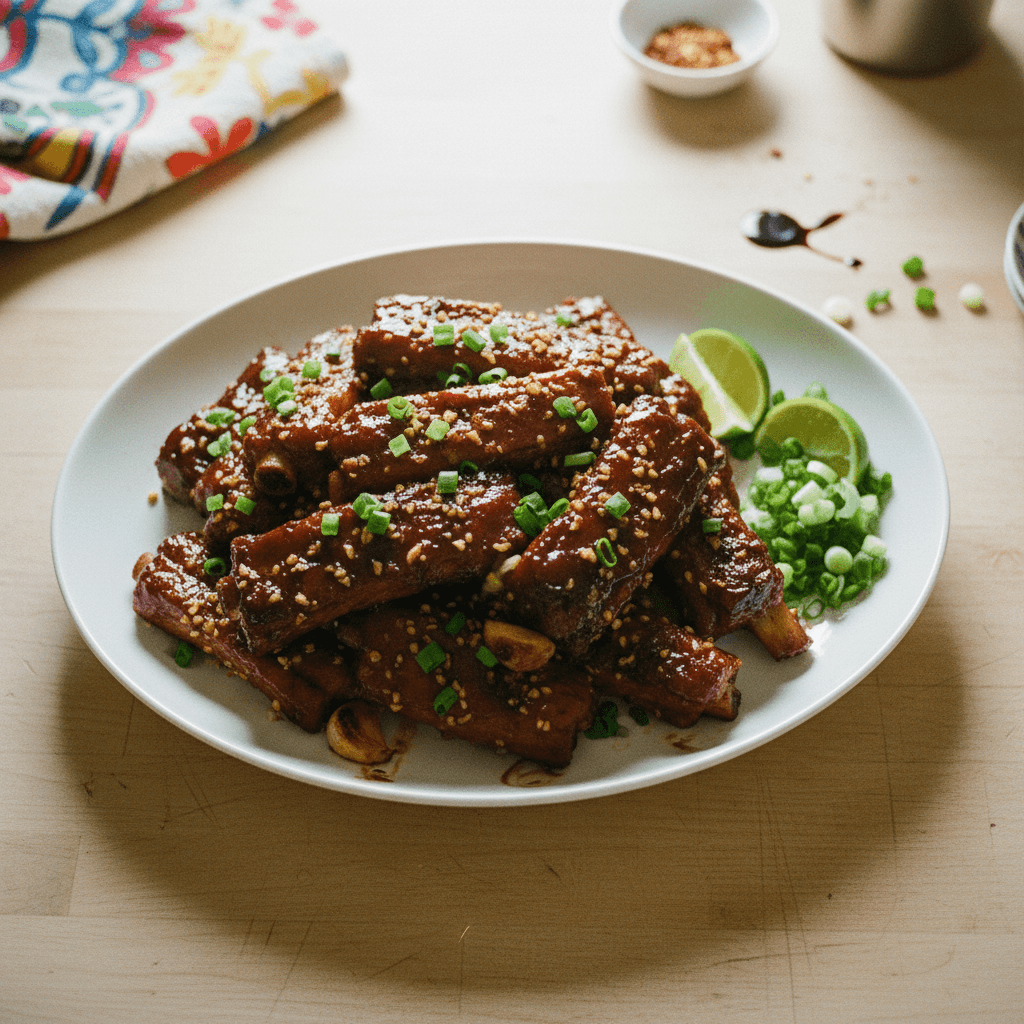 Sticky Garlic Ribs