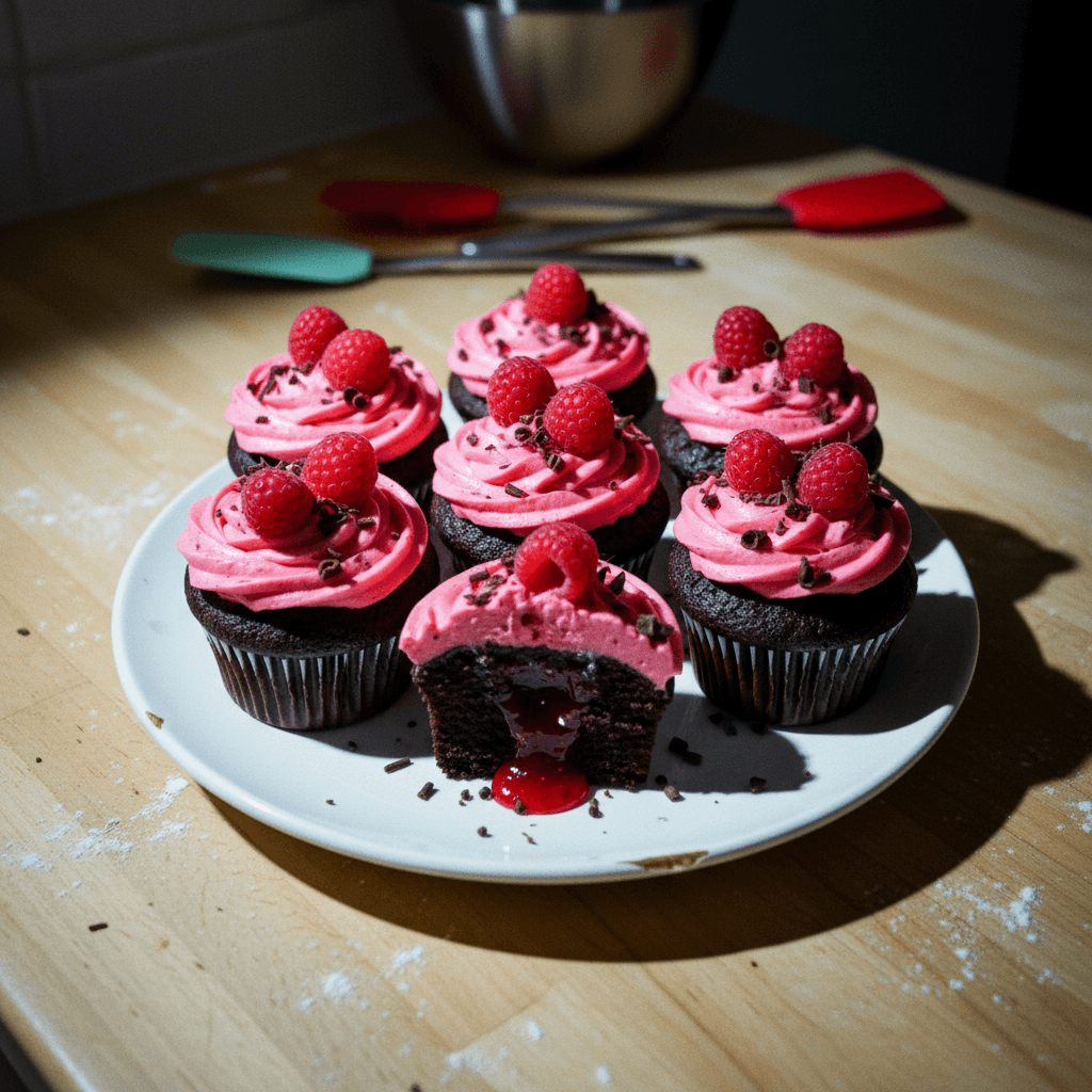 Raspberry Chocolate Cupcakes