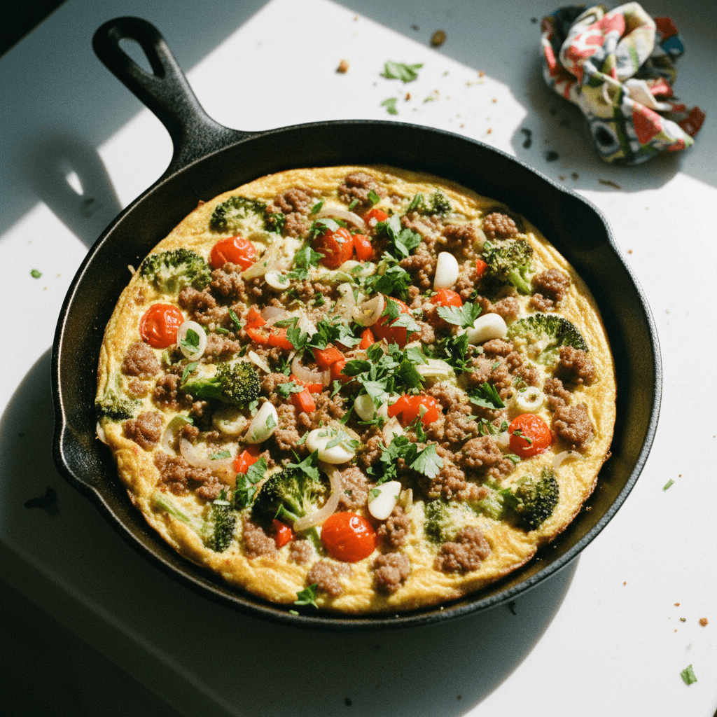 Hearty Broccoli and Sausage Frittata