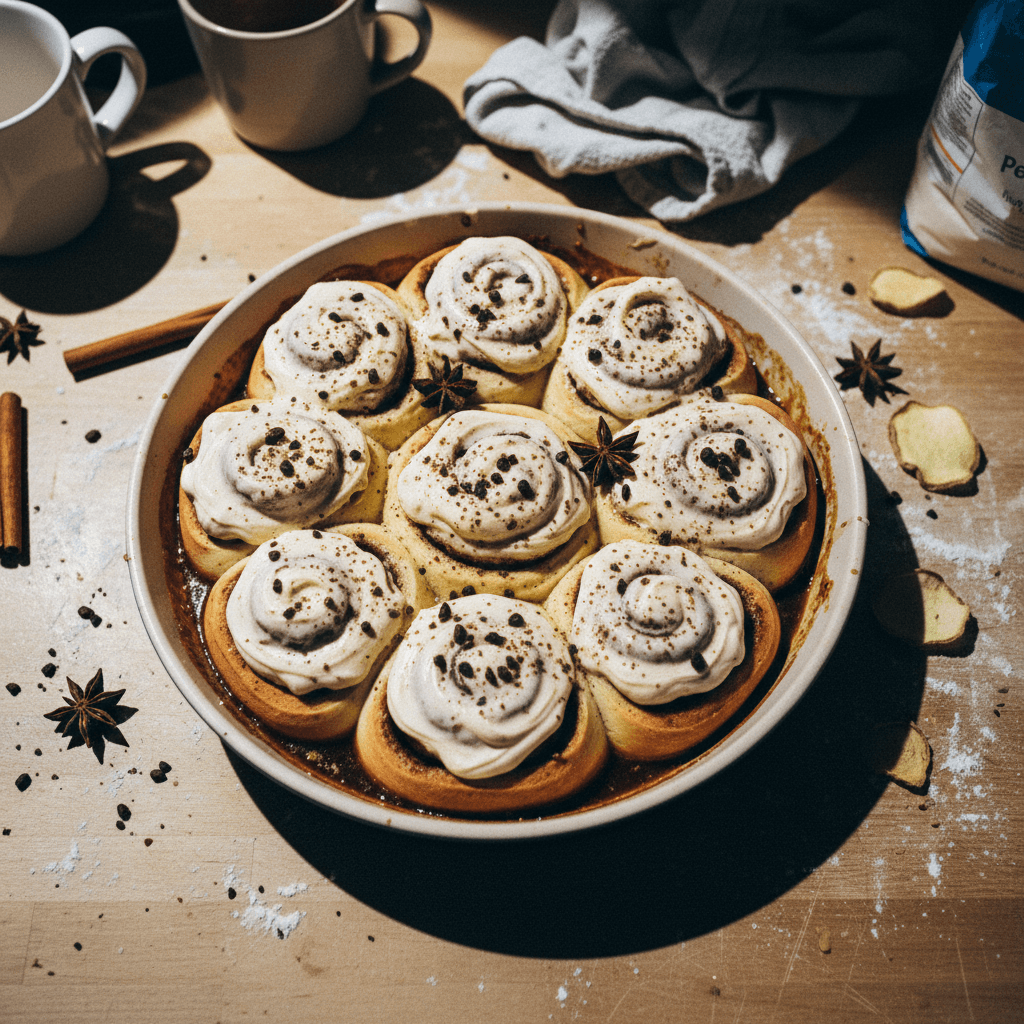 Dirty Chai Latte Cinnamon Rolls (Egg-Free and Dairy-Free)