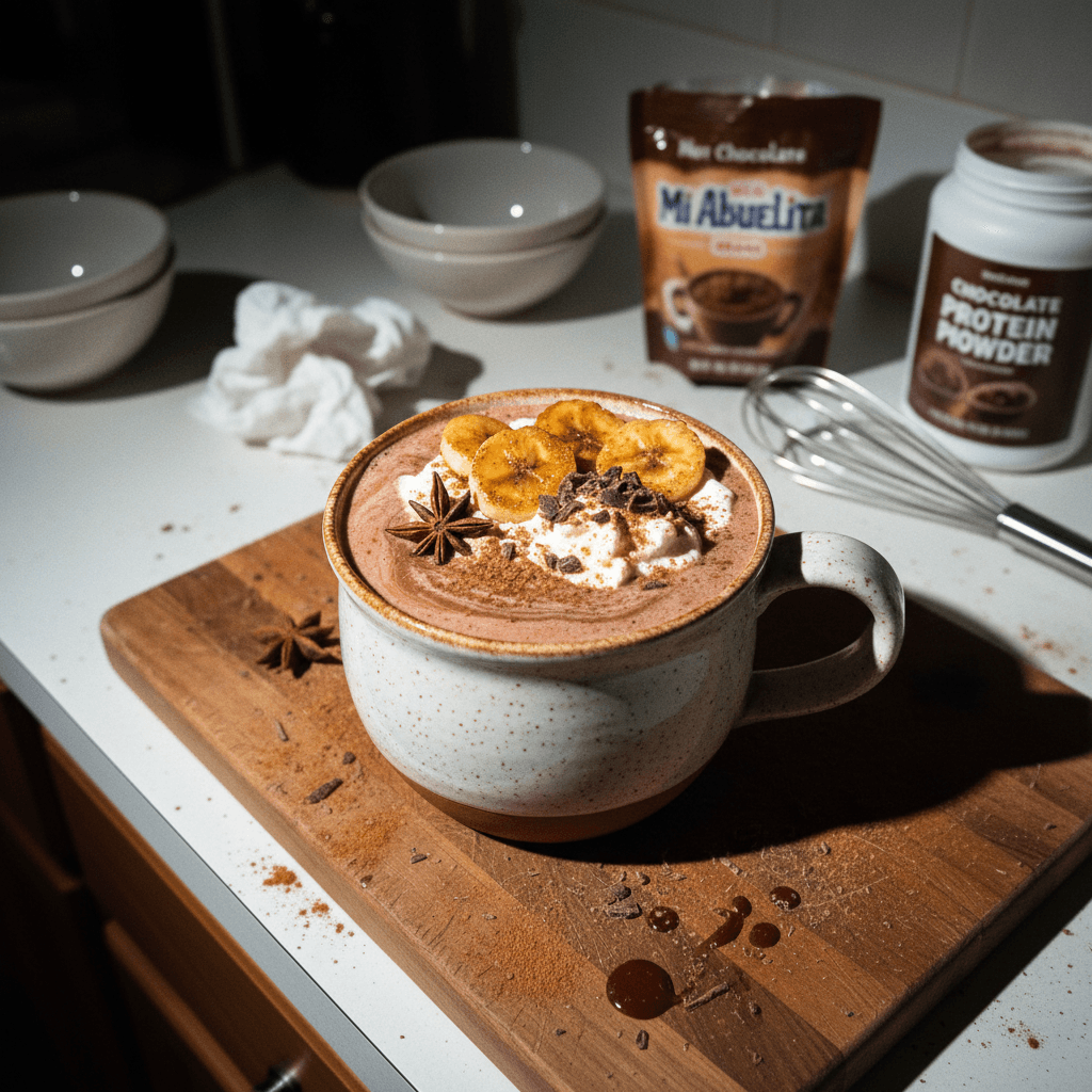 Warm Spiced Banana Chocolate Drink